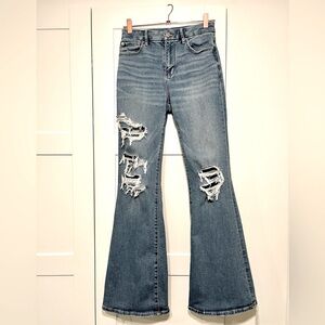 American Eagle Next Level Stretch Curvy Super High-Rise Flare Size 2  Regular